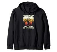 Divertido Bigfoot las montañas están llamando, debo ir a Sudadera con Capucha