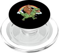 Divertido Bigfoot Riding T Rex Dinosaurio Rainbow Sasquatch Trex PopSockets PopGrip para MagSafe