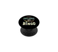 Divertido Bingo Todo es diversión y Juegos hasta Que Alguien grita Bingo PopSockets PopGrip Adhesivo