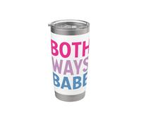 Divertido Bisexual Ambos Maneras Orgullo Bi Vaso térmico de acero inoxidable de doble pared