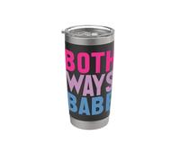 Divertido Bisexual Ambos Maneras Orgullo Bi Vaso térmico de acero inoxidable de doble pared