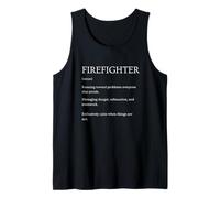Divertido Bombero Definición Diccionario sarcástico Camiseta sin Mangas