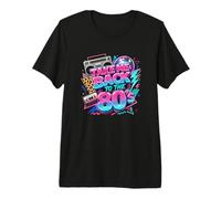 Divertido Boombox Retro estético Take Me Back to The 80's Camiseta Premium