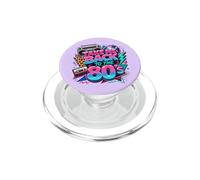 Divertido Boombox Retro estético Take Me Back to The 80's PopSockets PopGrip para MagSafe