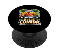 Divertido Boricua Foodie No Me invita Si No Hay Comida PopSockets PopGrip Adhesivo