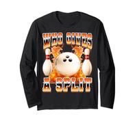 Divertido Bowling Bowler 90s Bootleg Style Who Gives A Split Manga Larga