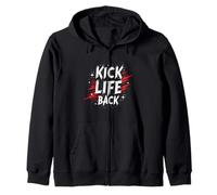 Divertido Boxeador con Cita de Kickboxing Gift Life Sudadera con Capucha