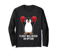 Divertido Boxeo pingüino Diciendo Que el Vuelo Nunca fue una opción Manga Larga