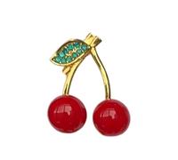 Divertido broche con diseño de frutas y frutas, revestimiento fuerte, pin decorativo de moda para tops, bolsos, abrigos, estilo diario para sus joyas, talla única, como se describe