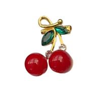 Divertido broche con diseño de frutas y frutas, revestimiento fuerte, pin decorativo de moda para tops, bolsos, abrigos, estilo diario para sus joyas, talla única, como se describe