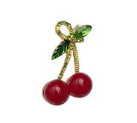 Divertido broche con diseño de frutas y frutas, revestimiento fuerte, pin decorativo de moda para tops, bolsos, abrigos, estilo diario para sus joyas, talla única, como se describe