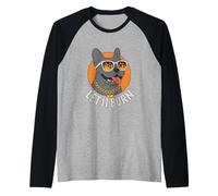 Divertido Bulldog francés Deja Que se queme Frenchie Fresco Camiseta Manga Raglan