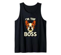 Divertido Bulldog Francés I'm The Boss Diseño Gráfico Camiseta sin Mangas