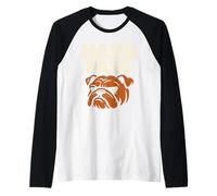 Divertido Bulldog Grumpy Dog Antisocial No Hable Conmigo Camiseta Manga Raglan
