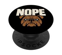 Divertido Bulldog Grumpy Dog Antisocial No Hable Conmigo PopSockets PopGrip Adhesivo