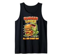 Divertido Burger Graphic Fast Food Lover Humor Cheeseburger Frog Camiseta sin Mangas