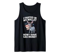 Divertido Burro Diciendo humorístico Billetera de Gas Dinero Broma Mujeres Hombres Camiseta sin Mangas