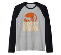 Divertido Burro Humor Burro Granjero Orgullo Peculiar Estado de la Mente Camiseta Manga Raglan