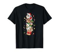 Divertido Burro, Papá Noel, Elfo, Muñeco de Nieve, Navidad, para Mujer, Camiseta