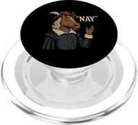 Divertido caballo de Shakespeare diciendo Nay Neigh Inglés Renacimiento PopSockets PopGrip para MagSafe