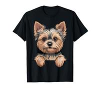 Divertido Cachorro de Bolsillo Yorkie Yorkshire Terrier Que se asoma Camiseta