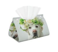Divertido Cachorro de Labrador Retriever, Funda para Caja de pañuelos con Cierre, Reutilizable, Decorativa para baño, Sala de Estar, Dormitorio, Oficina y Coche.