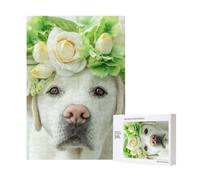 Divertido Cachorro de Labrador Retriever,Rompecabezas de Madera de 300 Piezas para Adultos y Adolescentes.