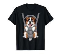 Divertido Cachorro de San Bernardo en un portabebés. Amante de los Perros Camiseta