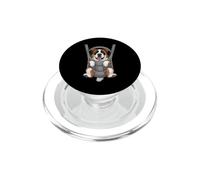 Divertido Cachorro de San Bernardo en un portabebés. Amante de los Perros PopSockets PopGrip para MagSafe