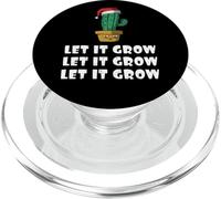 Divertido Cactus Jardinero Botánico Navidad Let It Grow PopSockets PopGrip para MagSafe