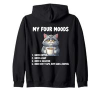 Divertido Café Amante Siestas Dormir Vacaciones Gato Cansado Dibujos Animados Sudadera con Capucha
