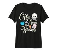 Divertido café Coreano Relax n Chill Cute Ghost Coffee Ramen & Kdramas Camiseta Premium