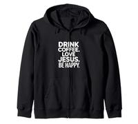 Divertido Café Jesús Feliz Diciendo Humor Sudadera con Capucha
