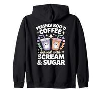 Divertido café Kawaii de Halloween con Lindos Fantasmas Sudadera con Capucha