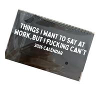 Divertido calendario 2026 para adultos que incluye refranes ingeniosos y pensamientos silenciosos para la programación de escritorio y decoración del hogar, regalo para colegas