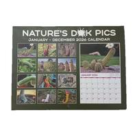 Divertido calendario de escritorio 2026 de papel grueso de 11 x 8.5 pulgadas, enero-diciembre de 2026, humorístico y hogar