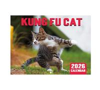 Divertido calendario de gato 2026 | Calendario mensual 2026, suministros personales de gestión del tiempo con divertidas imágenes de para planificar objetivos, citas, organizar la lista de
