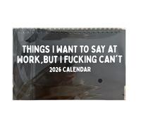 Divertido calendario para adultos 2026 que incluye refranes ingeniosos y pensamientos silenciosos para programación de escritorio y decoración del hogar