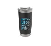 Divertido Cállate Piernas Estás Bien Entrenamiento Gimnasio Vaso térmico de acero inoxidable de doble pared