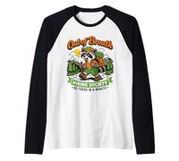 Divertido Caminante de mapaches de out of Breath Hiking Society Camiseta Manga Raglan