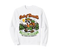 Divertido Caminante de mapaches de out of Breath Hiking Society Sudadera