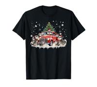 Divertido camión de árbol de Navidad montado en un Lobo Camiseta
