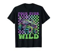 Divertido camión Monstruo para niños de 4 años de Four Ever Wild Camiseta