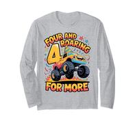 Divertido camión para el Cuarto cumpleaños de Truck Four y Roaring for More Manga Larga