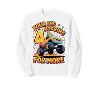 Divertido camión para el Cuarto cumpleaños de Truck Four y Roaring for More Sudadera