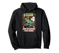 Divertido camión para el Cuarto cumpleaños de Truck Four y Roaring for More Sudadera con Capucha