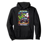 Divertido camión para el Cuarto cumpleaños de Truck Four y Roaring for More Sudadera con Capucha