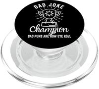 Divertido campeón de bromas de papá y papá, malos juegos de palabras para el Día del Padre PopSockets PopGrip para MagSafe