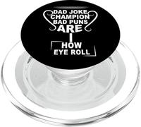 Divertido campeón de bromas de papá y papá, malos juegos de palabras para el Día del Padre PopSockets PopGrip para MagSafe
