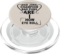 Divertido campeón de bromas de papá y papá, malos juegos de palabras para el Día del Padre PopSockets PopGrip para MagSafe